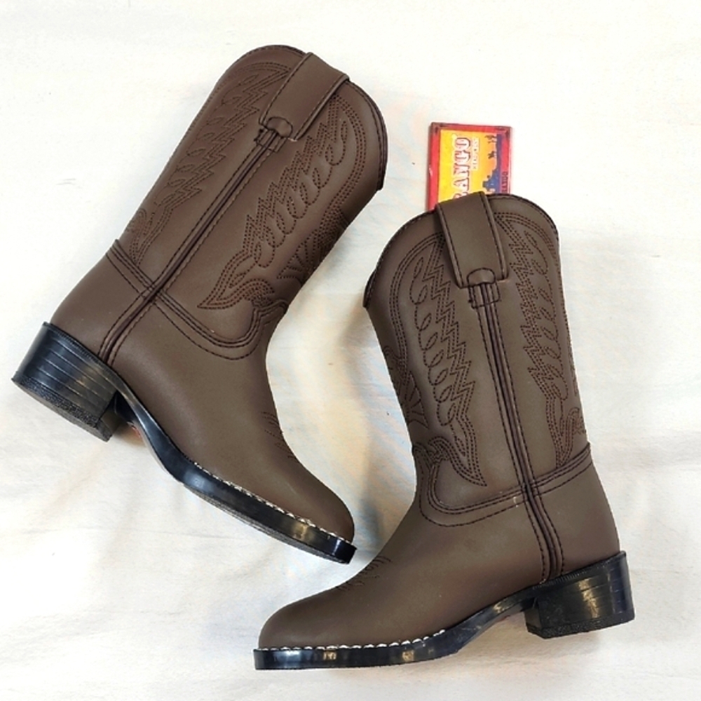 NWT Durango Boy's Brown Cowboy Boots, size 10D - Picture 2 of 10
